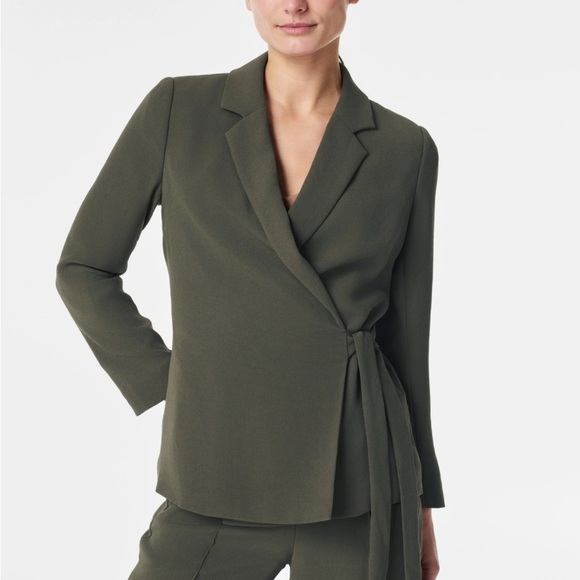 SPANX Jackets & Blazers - SPANX Olive Green blazer work career outfit professional